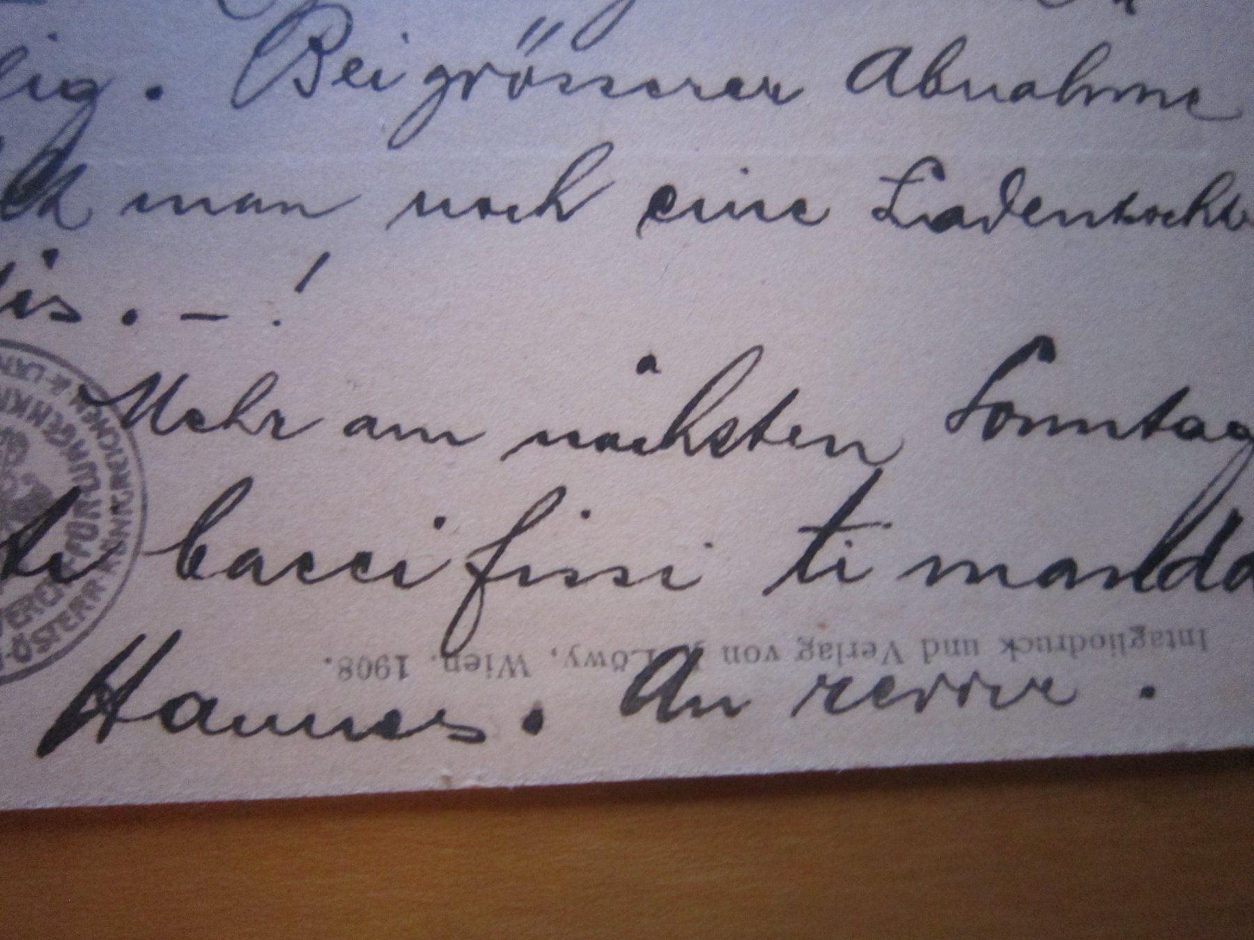 Cartoline postali: No 5 Postkarte Wien 1908 gebraucht 1922 – Usato da Gordola venduto da Polentaefung 4