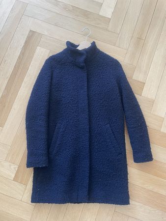 Envii navy blue winter coat, wool blend (Danish brand)
