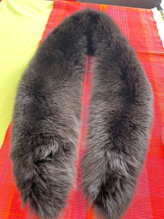 Pelzkragen dunkelbraun für Jacke oder Mantel gebraucht