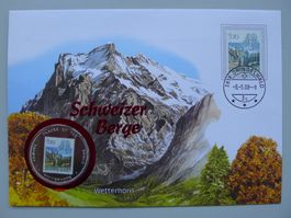 2008: Numisbrief: Schweizer Berge - Wetterhorn mit Nr.686