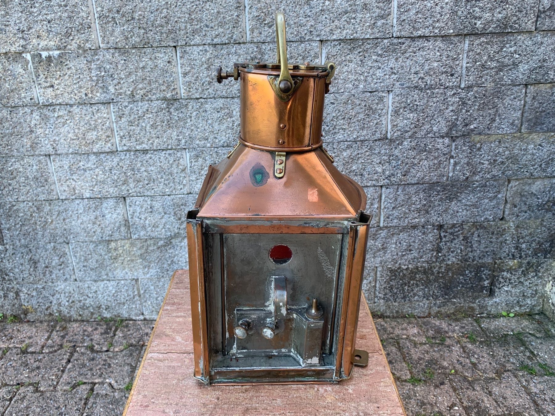 Lampen: seltene alte Alderson & Gyde Birmingham Schiffslampe – Gebraucht aus Feldbach von Olive1 3