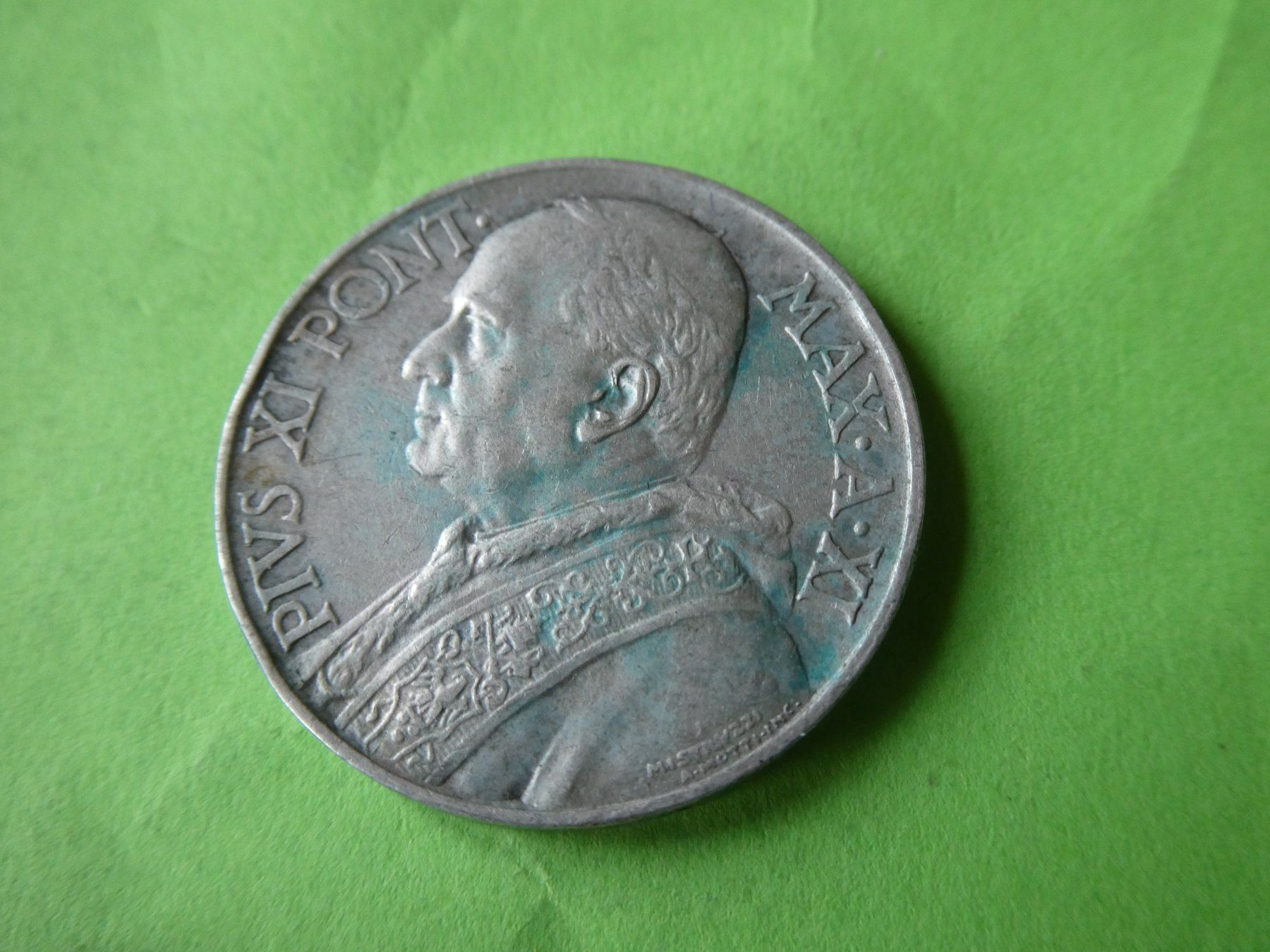 Toutes les monnaies: Vatikan 1932, 10 Lire  - Silber – D'occasion à Hinterforst par Rohusri 1