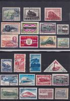 Ganze Welt Lot 32 Werte Motiv Eisenbahn ** + gestempelt