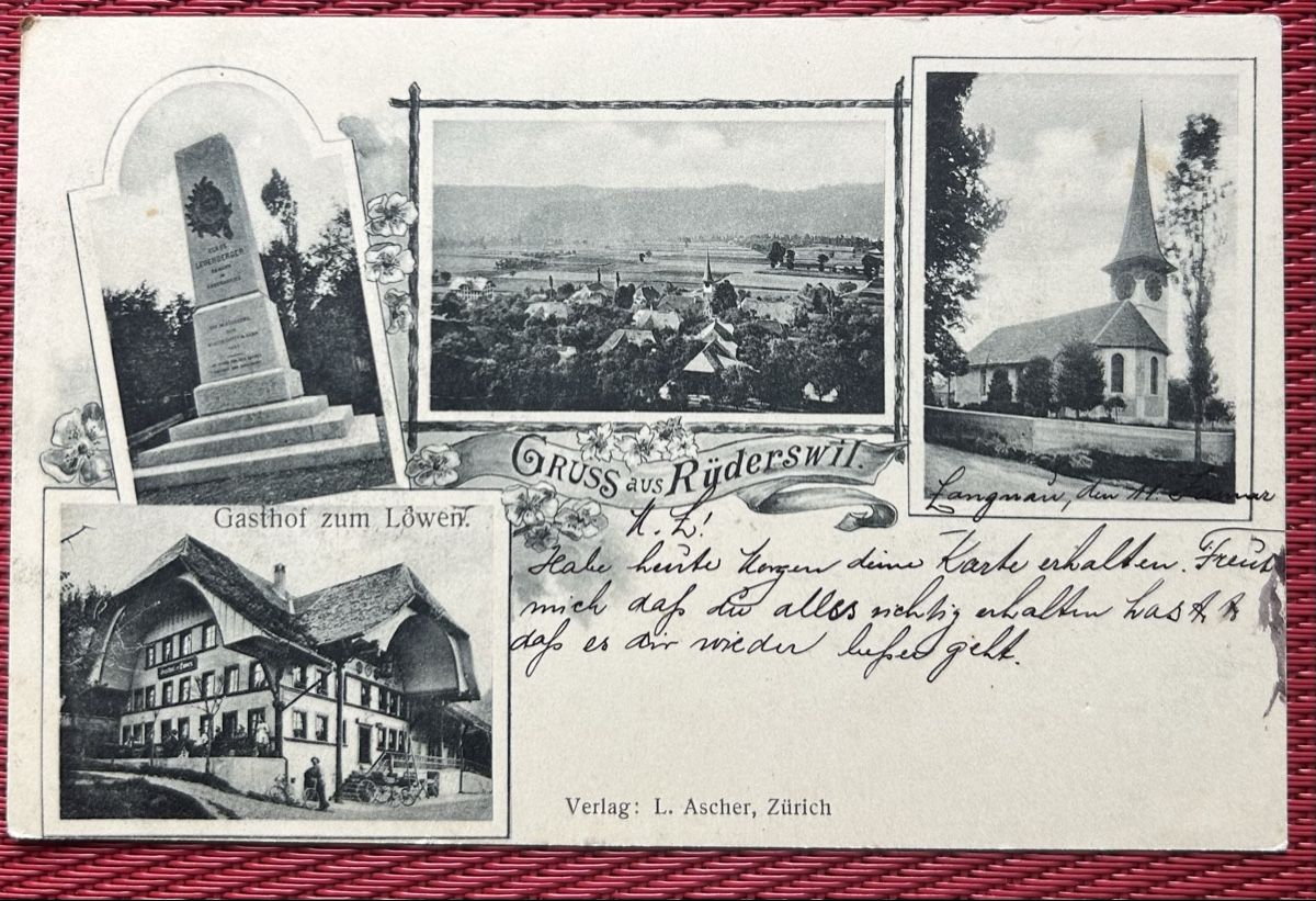 Cartoline postali: Gruss aus Rüderswil 5-Bildrig  – Usato da Horw venduto da Tellbub
