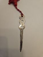 Silber Anhänger 925 mit roter Schnur, einzigartig & vintage