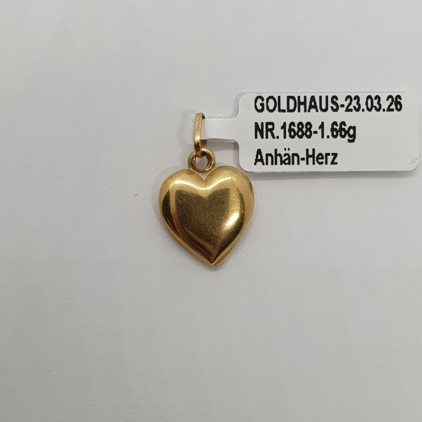 Ciondoli: Echt 18K Gold - Herz Anhänger – Usato da Luzern venduto da Goldhaus-Luzern