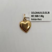 Echt 18K Gold - Herz Anhänger