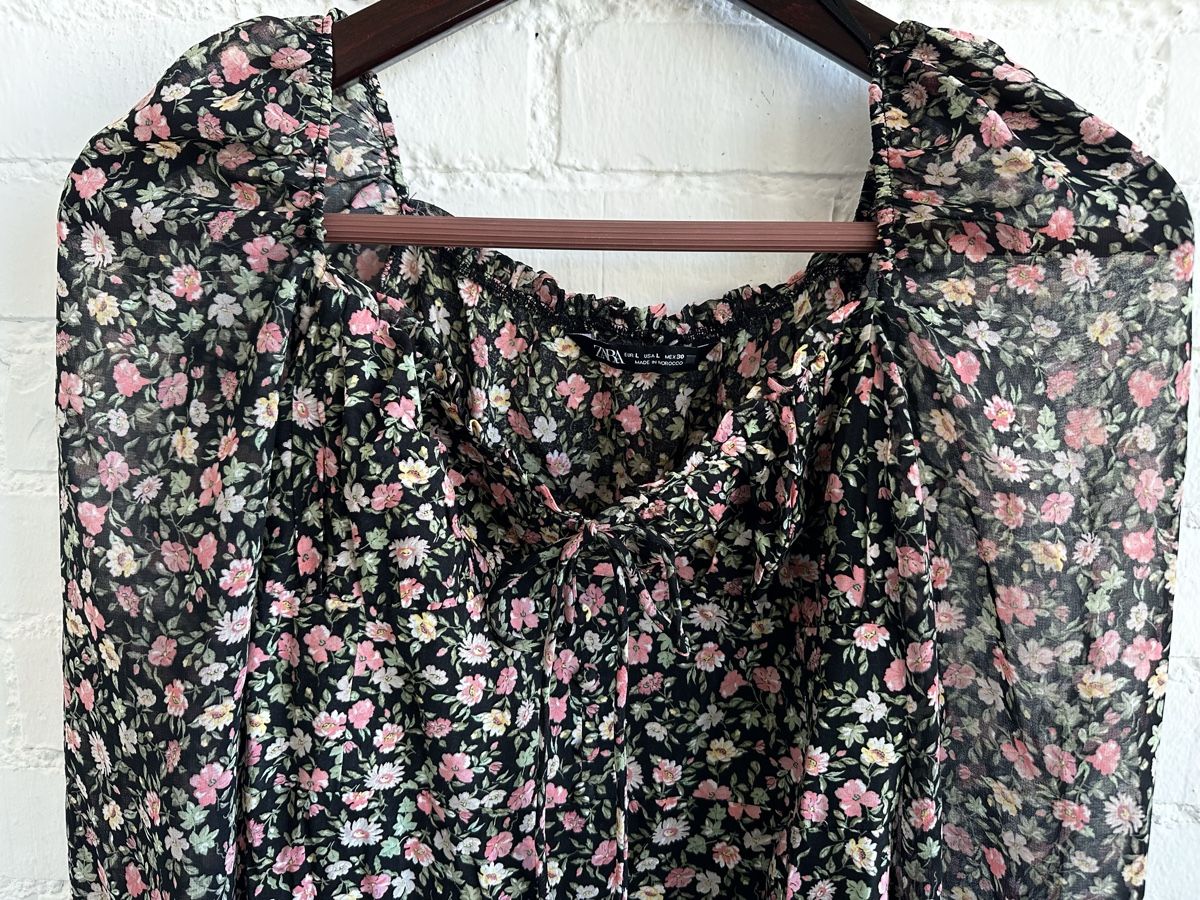 Zara Vestiti: ZARA Midikleid mit Blumenmuster / Gr. L – Usato da Bern venduto da Fraeuleinhonig 1