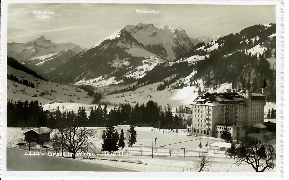Cartoline postali: Gstaad im Winter - Royal Hotel – Usato da Hochdorf venduto da Ziegel-16