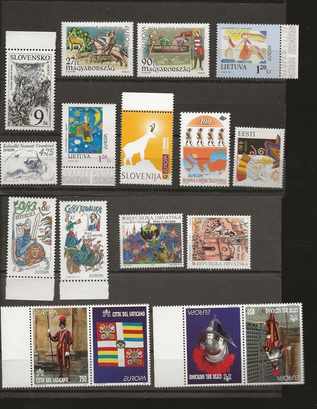 Tous les timbres: Europa Lot année1997 ** – Neuf (Voir description) à Sion par PierreP01 4