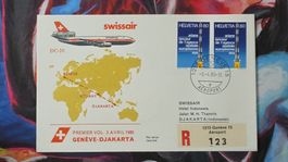 CL36 Enveloppe + Timbre Suisse - Theme Aviation 1980