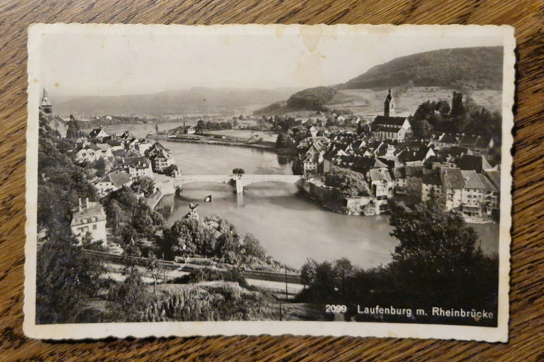Cartoline postali: Laufenburg mit Rheinbrücke, Feldpost 1928 – Usato da Ebikon venduto da Donar50 2