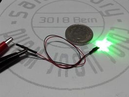 Blink-LED 3mm klar/grün 12V verkabelt