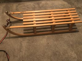Davoser Holzschlitten 2-Personen – stabil, guter Zustand