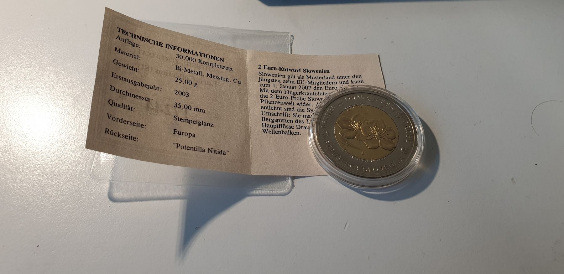 Tutti le monete: 2 Euro-Entwurf Slowenien – Usato da St-Sulpice VD venduto da Miwix 1