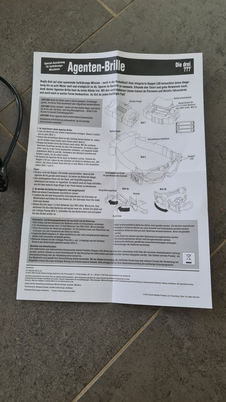 Kosmos Giocattoli: Die drei ??? - Agenten-Koffer und -Brille – Usato da Adlikon venduto da Mmartin0 9