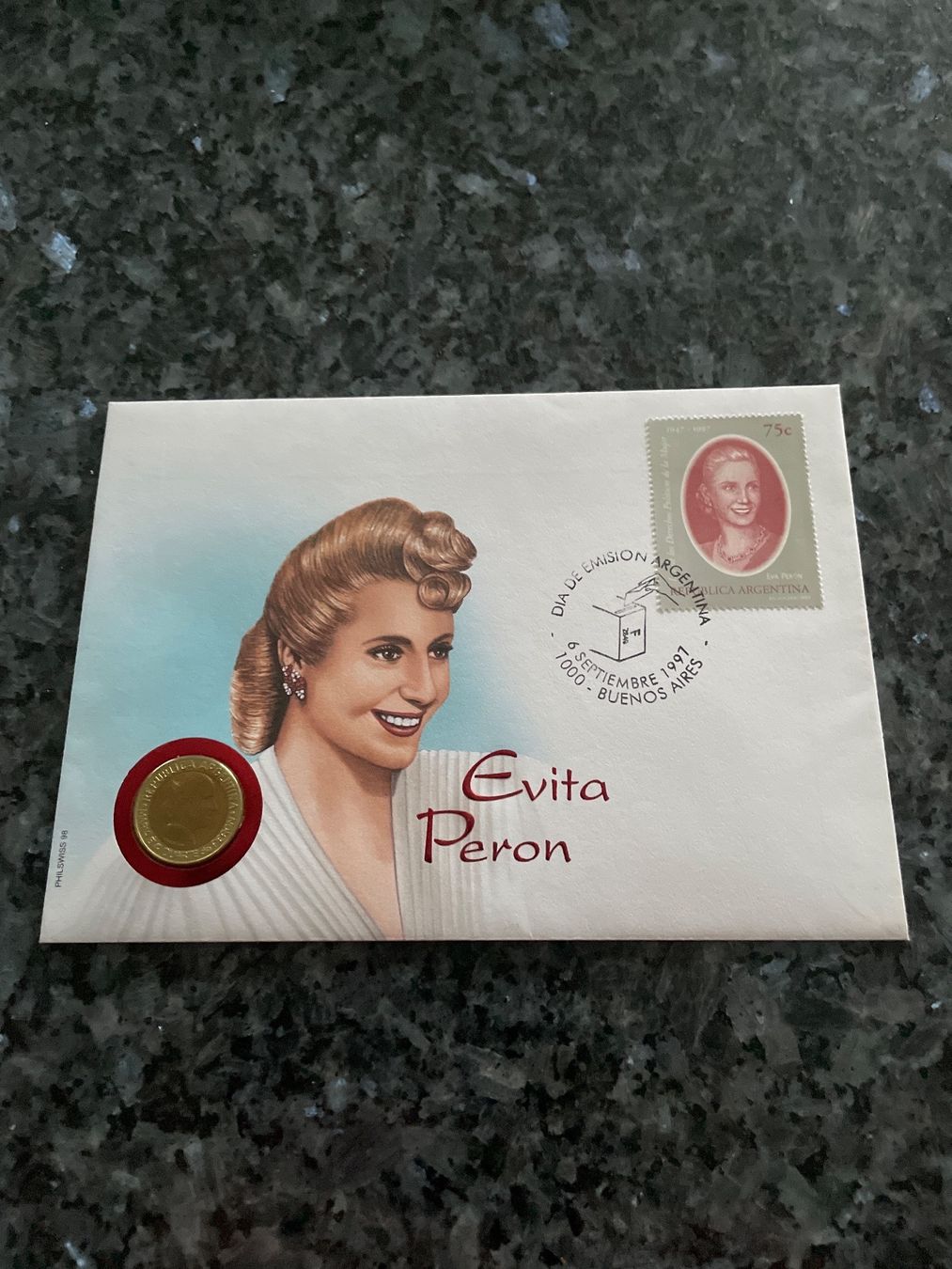 Alle Münzen: Numisbrief Evita Peron – Neu (gemäss Beschreibung) aus Schlossrued von Julio25