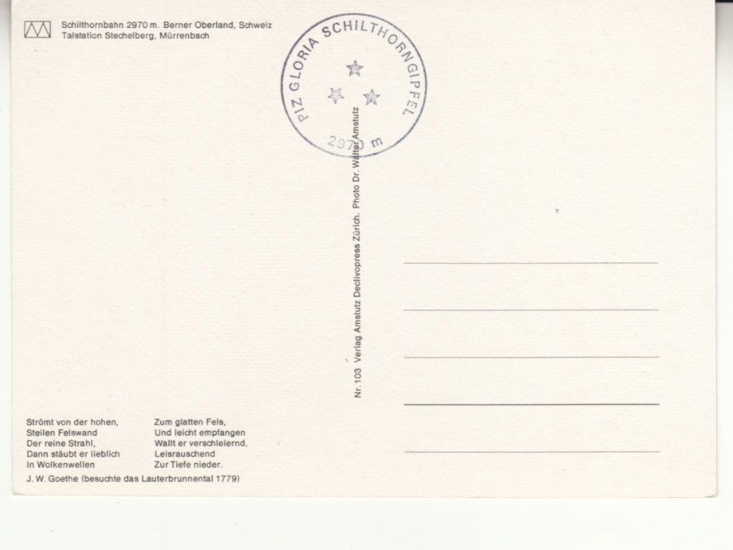 Cartes postales: Mürrenbachfall ca. 1970 – D'occasion à Bürglen TG par StampGraf 1