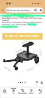 Trittbrett Kinderwagen, Buggy Board mit Sitz, Universal
