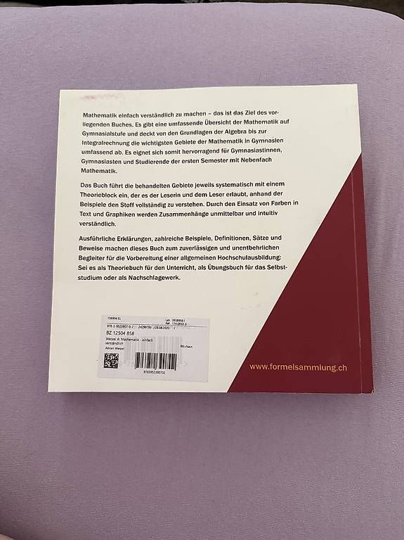Bücher: Mathematik einfach erklärt - Buch Adrian Wetzel – Gebraucht aus Riehen von mel_w59z 1