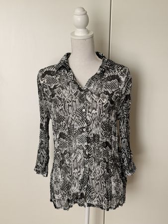 Vintage Bonita Bluse schwarz-weiss