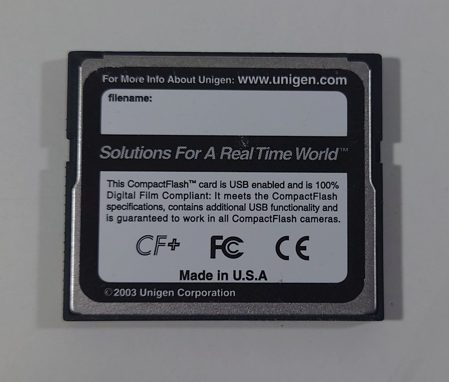Schede di memoria: 256 MB Compact Flash Card von Unigen / getestet – Usato da Ostermundigen venduto da Chrisascht 1