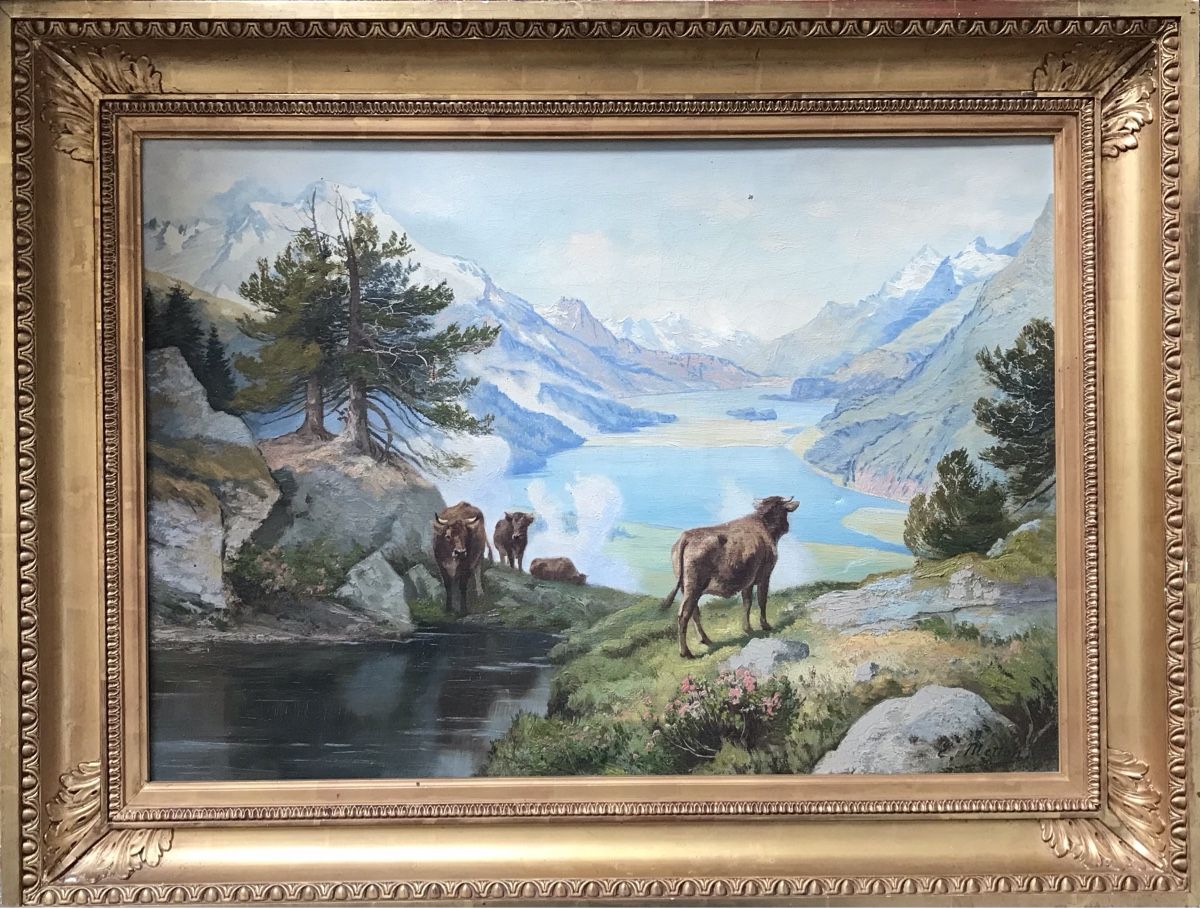 Tableau peinture à l'huile,Edouard Metton 1856-1927 (D'occasion) à ...