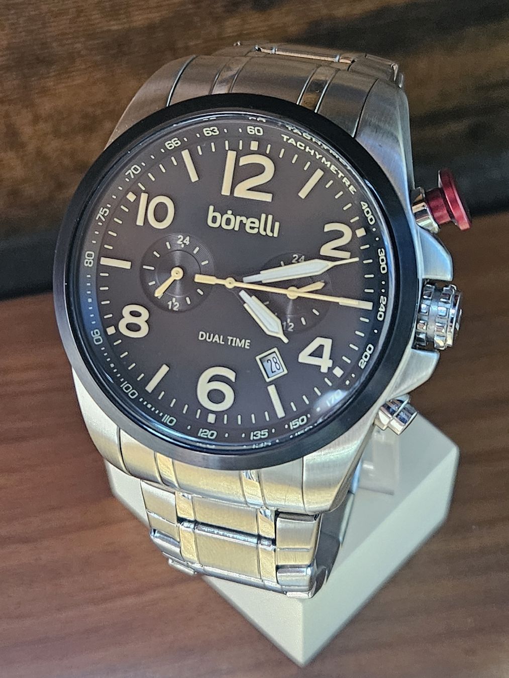 Uhren: Borelli Dual Time Herrenuhr 46mm – Gebraucht aus Flamatt von pie_f9zm