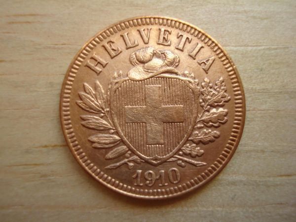 Tutti le monete: (A8)  2 Rappen 1910  VZ-UNZ – Usato da Erlach venduto da Net-Coins