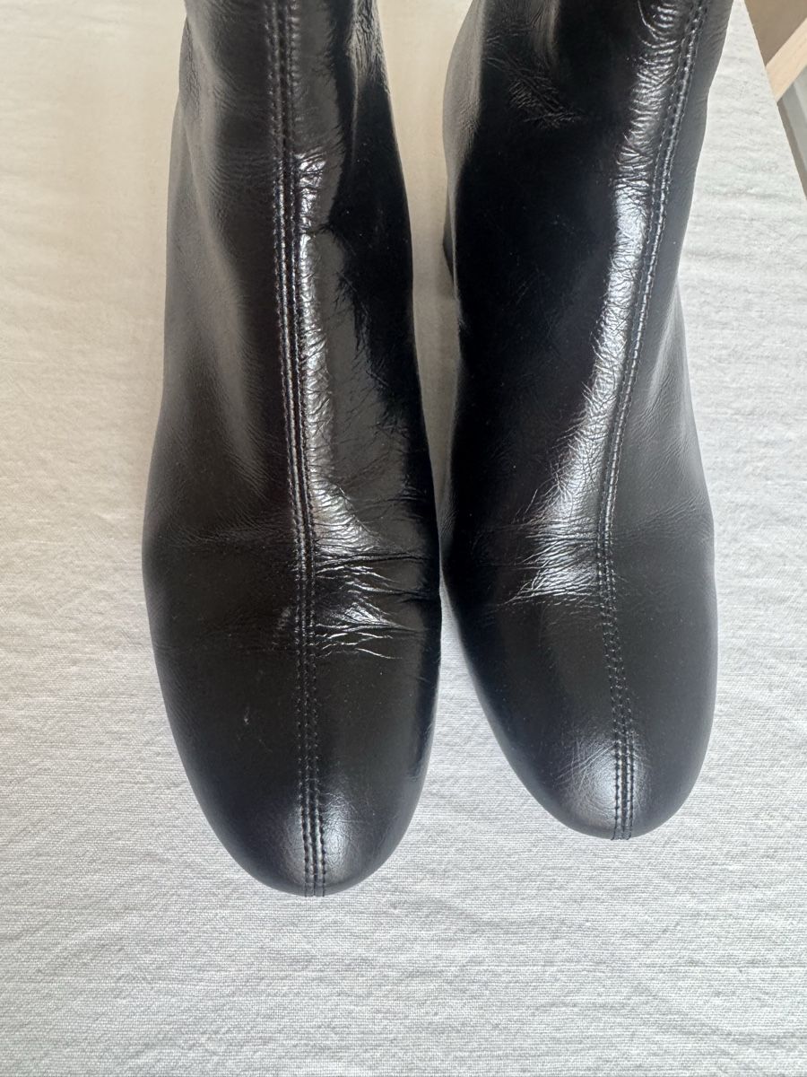 Mango Damenschuhe: Mango leather round toe boot 38 – Gebraucht aus Zürich von Linen218 3