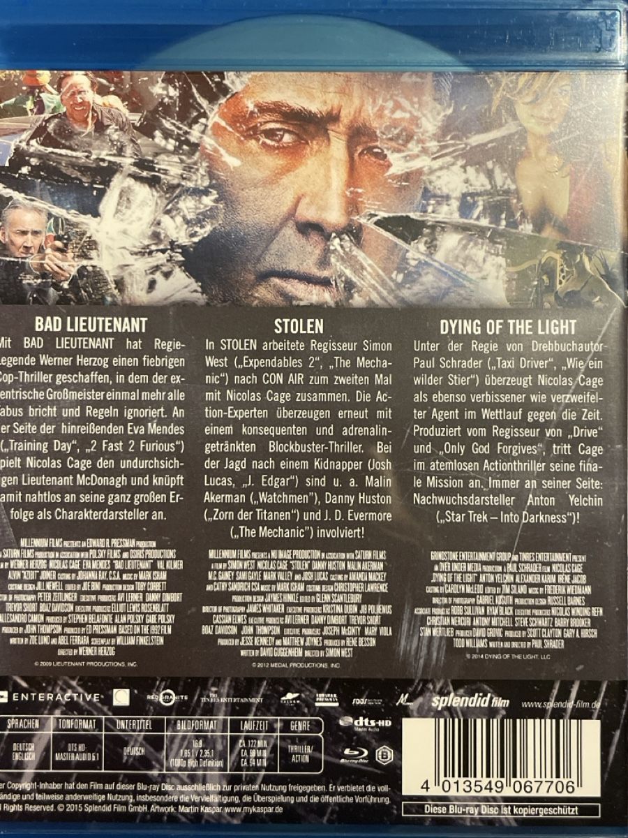 Tutti i DVDs: Nicolas Cage - Triple Festure - 3 Filme – Usato da Waldenburg venduto da Gonzo8 1