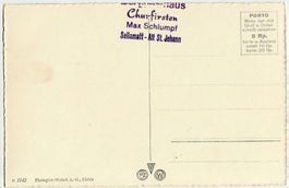 Toggenburg - Relieflarte, Stempel M. Schlumpf Alt St. Johann
