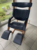 Stokke Stuhl, Leder, blau, einwandfreier Zustand 