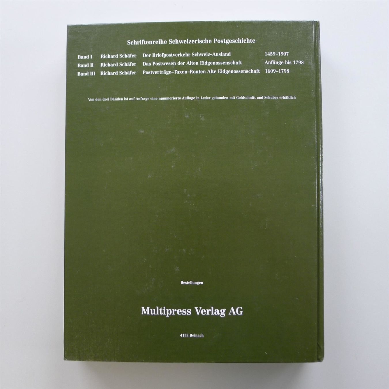 Tutti i francobolli: Postverträge: Alte Eidgenossenschaft:  SCHÄFER-BUCH – Usato da Sursee venduto da Luzernerraute 6