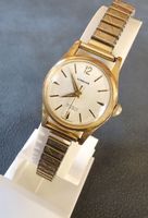 MICHELINE Handaufzug Vergoldet Swiss Made Damenuhr
