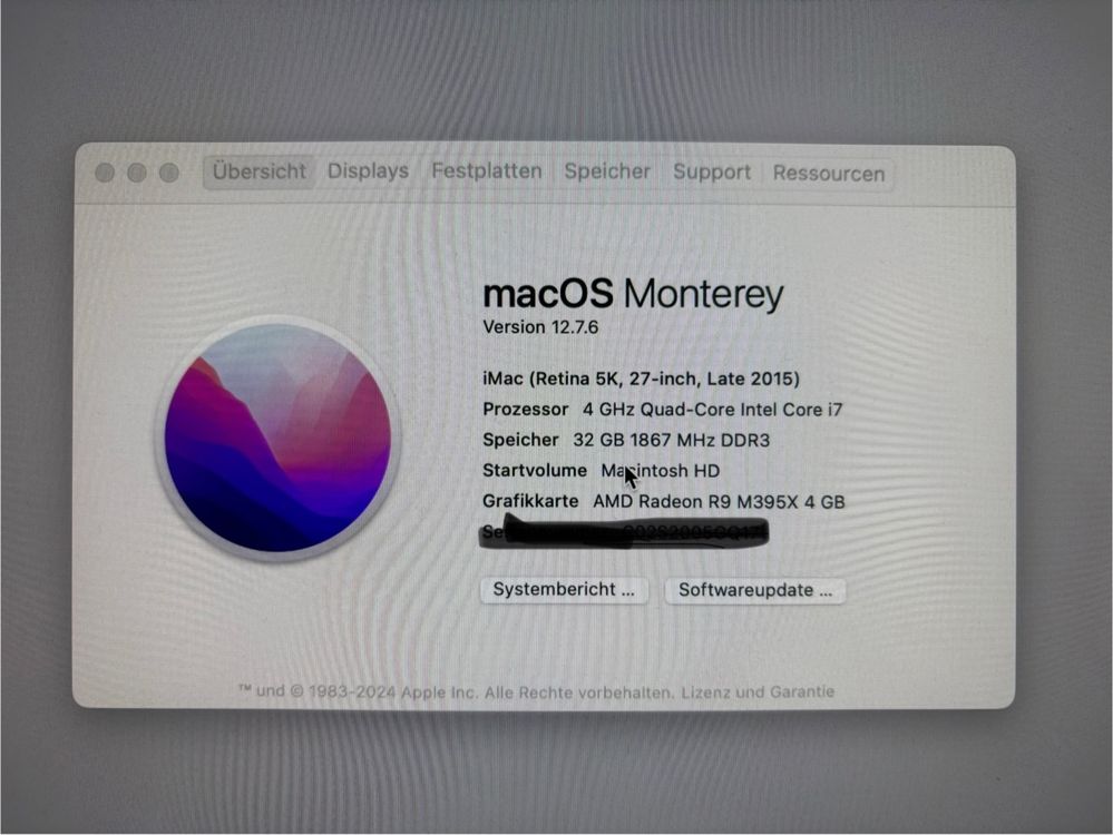 Apple PCs: iMac 27" 5K (Late 2015) Top Zustand mit OVP! – Gebraucht aus Wädenswil von xxlchlinelxx 5