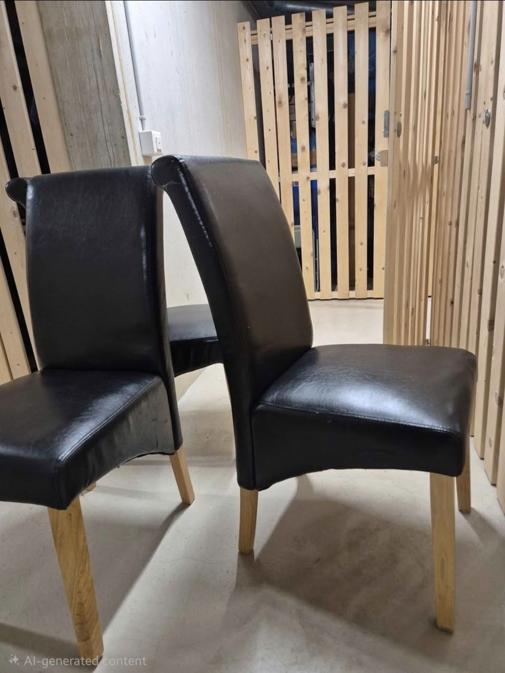 Set di tavolo e panche: 4 Esszimmerstühle aus leder – Nuovo (secondo la descrizione) da Basel venduto da ZerefQ
