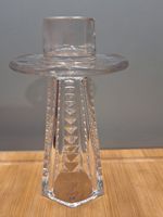 Vintage Kristallglas Kerzenständer oder Vase, geschliffen
