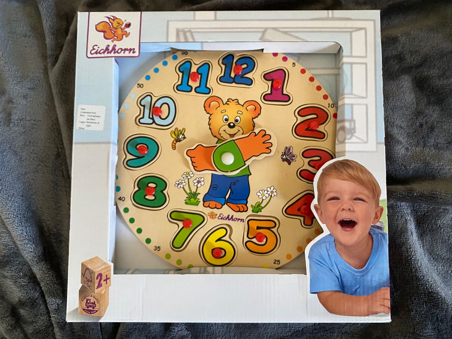 Eichhorn Giocattoli: Horloge éducative en bois Eichhorn – Usato da Lignières venduto da The_assistant