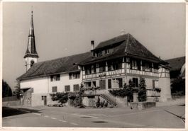 Mammern. Gasthof Adler und katholische Kirche