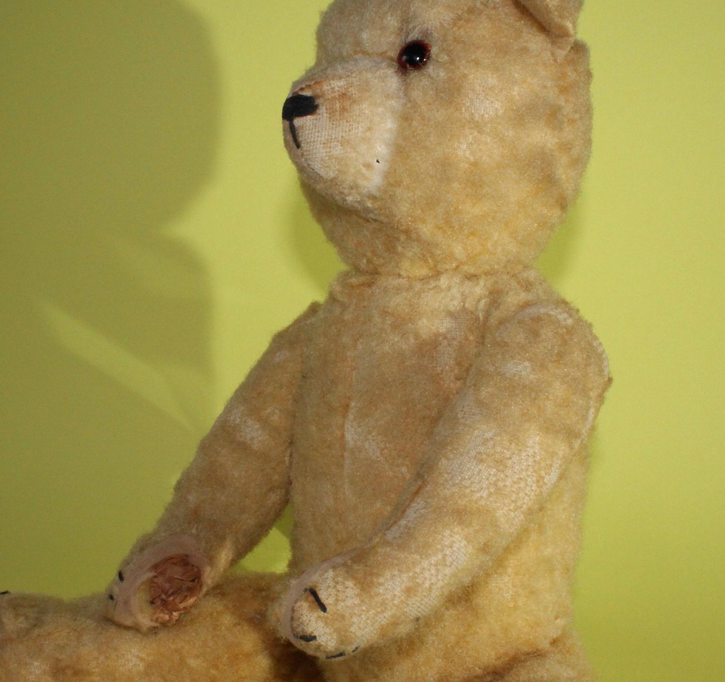 Bambole: ZWEI ALTE , STARK BESPIELTEN TEDDYBÄREN. – Usato da Grandcour venduto da Flowerstyle 5