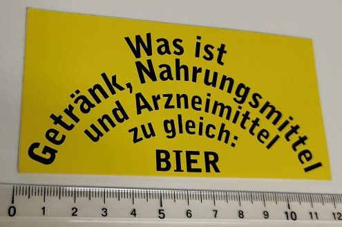 Sticker: Bier  (Aufkleber, PVC) – Nuovo e nell'imballaggio originale da Wilen b. Wollerau venduto da morethanmusic