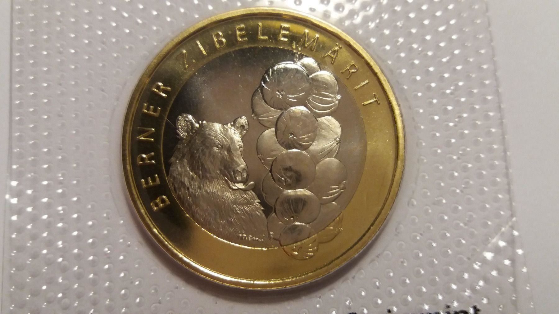 Tutti le monete: 10 Franken Berner Zibelemärit / neu – Nuovo e nell'imballaggio originale da Laufen venduto da Sunjupite7 6
