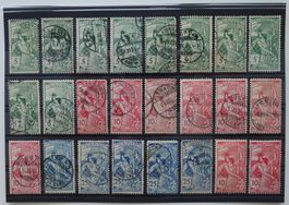 Lot Gebirgslandschaften mit Vollstempel, CHIASSO BASEL...