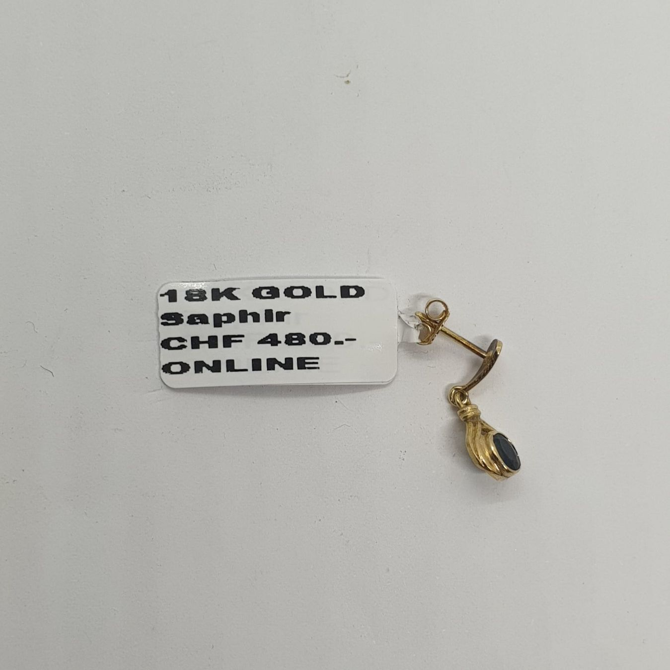 Ohrringe & -stecker: Echt 18K Gold - Saphir Ohrhänger – Gebraucht aus Luzern von Luzern-Goldhaus 2