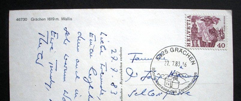 Cartoline postali: GRÄCHEN Wallis – Usato da Jona venduto da philajona 1