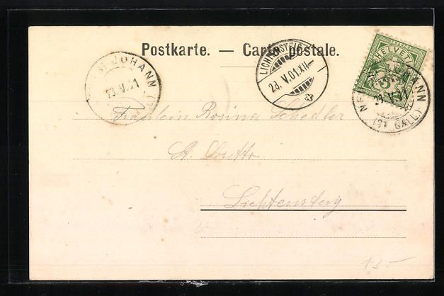 Cartoline postali: AK Nesslau, Gesamtansicht mit Kirche – Usato da Berlin venduto da bartko-reher 1