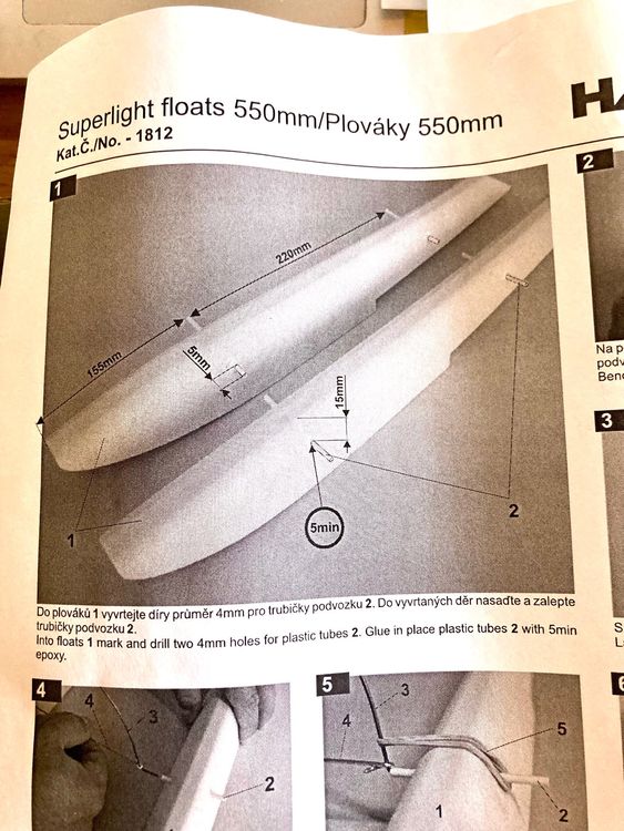 Hacker RC Modellbau: Hacker Superlight Floats 550mm - flotteur pour avion rc – Neu und originalverpackt aus Trélex von Arnaudyak 2