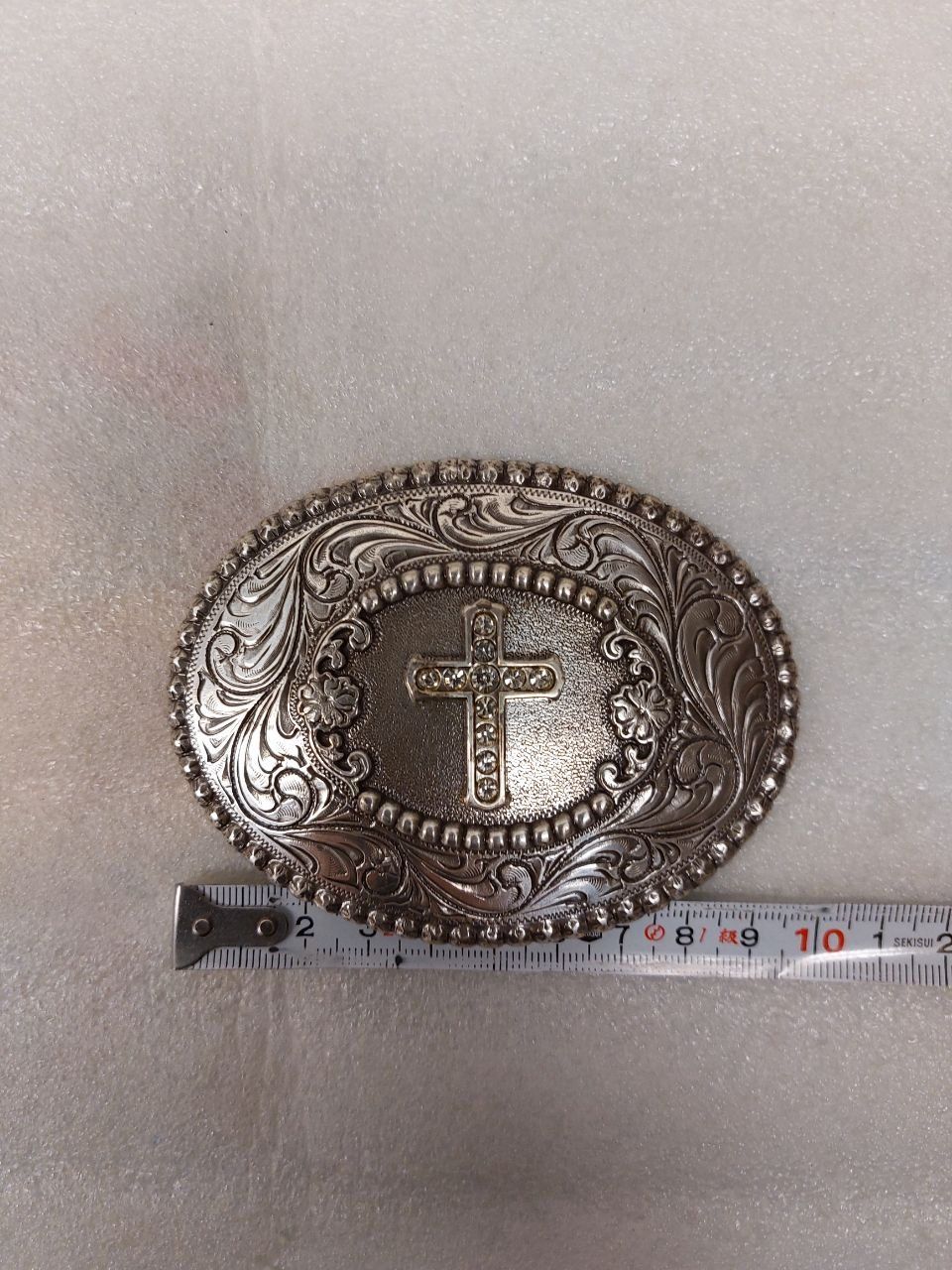 Gürtelschnallen: Belt Buckle - Religious Style - with Diamond Cross – Gebraucht aus Pambio Noranco von TREBORLOP 2