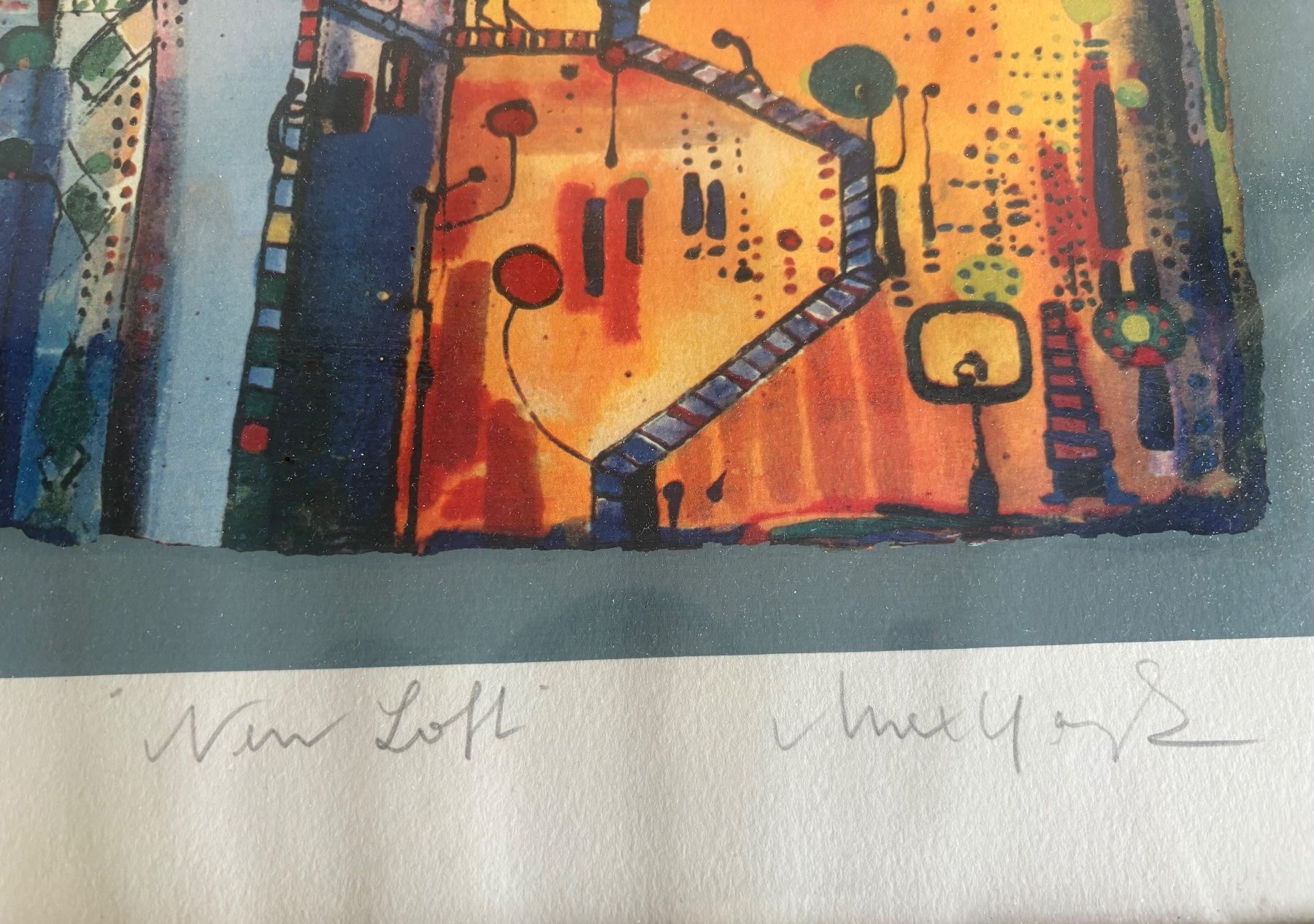 Grafica & Litografie: Bild mit Rahmen "New Loft" E.A. 12/15 signiert – Usato da Frick venduto da Rukki 4